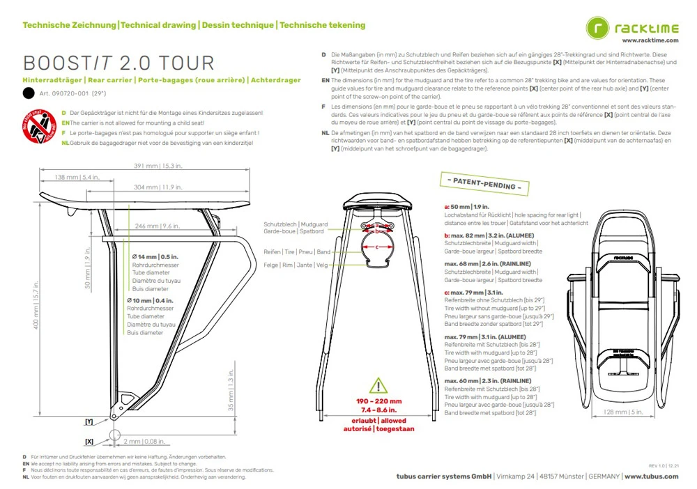 Racktime Porte-bagages Boostit 2.0 Tour 2 Racktime Porte-bagages Boostit 2.0 Tour – Image 2