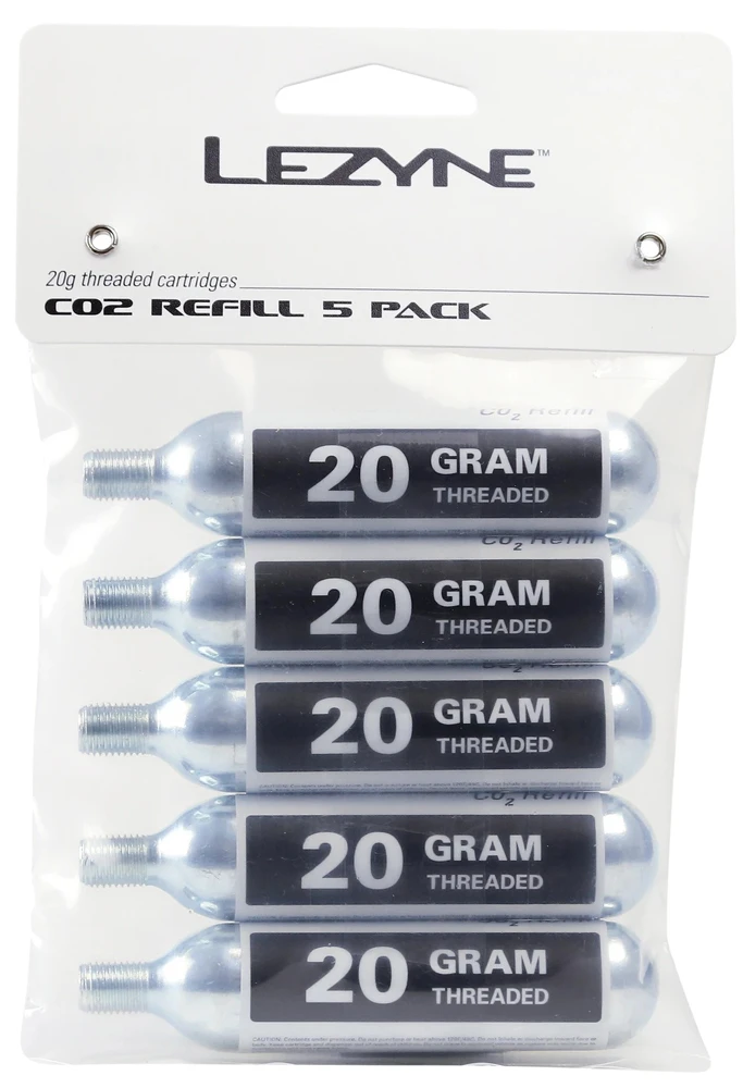 Lezyne Cartouches De CO2 De Rechange 20g, Paquet De 5 1 Lezyne Cartouches De CO2 De Rechange 20g, Paquet De 5