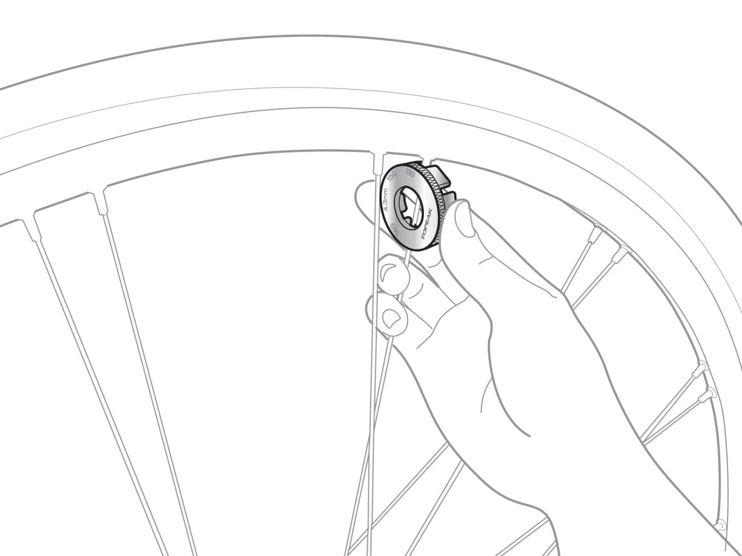 Topeak Clé à Rayons MultiSpoke Wrench 2 Topeak Clé à Rayons MultiSpoke Wrench – Image 2