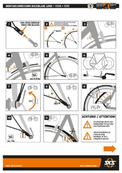 Kit De Garde-boue Raceblade Long Noir 7 Kit De Garde-boue Raceblade Long Noir -Vélo Accessoires Magasin AB bedienungsanleitung RACEBLADE LONG 1