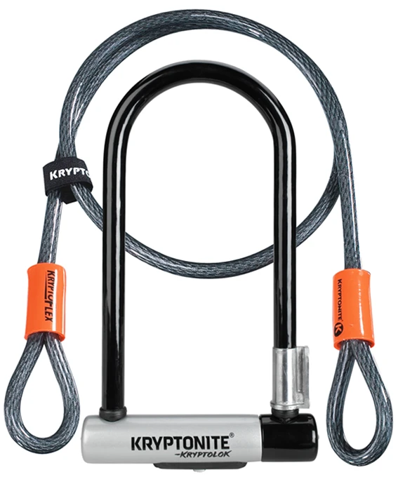 Kryptonite KryptoLok Mini 7 + Câble KryptoFlex 120cm 1 Kryptonite KryptoLok Mini 7 + Câble KryptoFlex 120cm