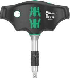 Wera 411 A RA Tournevis Adaptateur à Manche En T Avec Fonction Cliquet, 1/4"