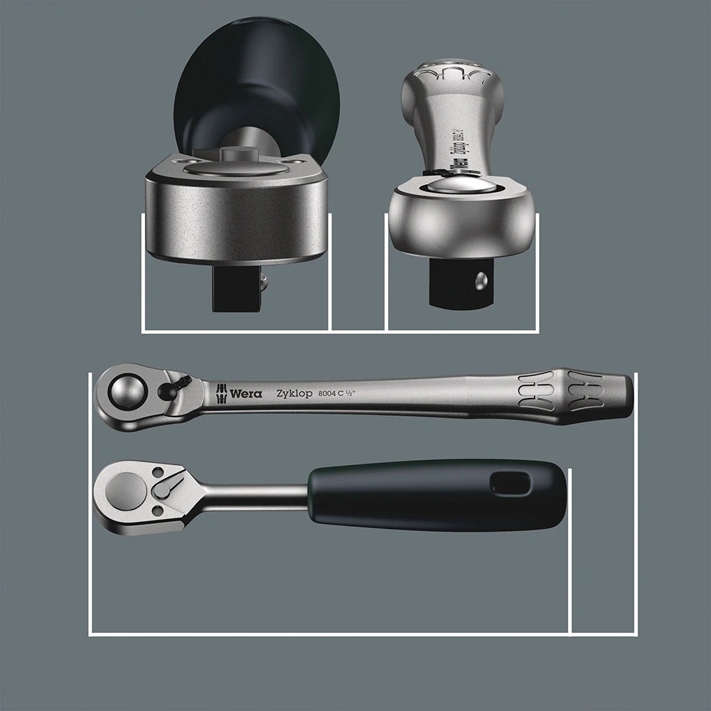 Wera 8004 A Cliquet Zyklop Metal Avec Levier D'inversion, à Carré 1/4" 3 Wera 8004 A Cliquet Zyklop Metal Avec Levier D'inversion, à Carré 1/4" – Image 3