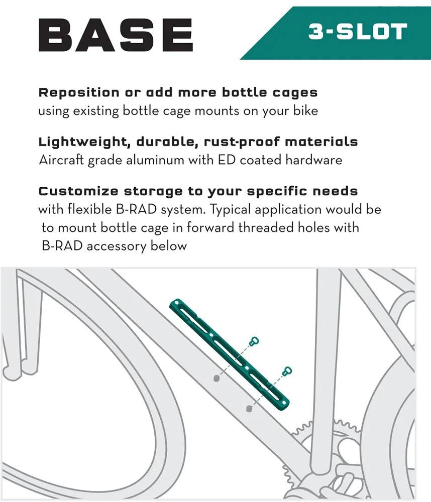 B-RAD 3 Slot Mounting Bases Plaque De Montage 2 B-RAD 3 Slot Mounting Bases Plaque De Montage – Image 2