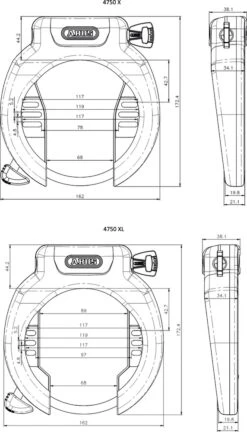 Abus Antivol De Cadre Pro Amparo 4750 XL NR -Vélo Accessoires Magasin abus 69353 20113958 Pro Amparo 4750 XL NR Rahmenschloss 3