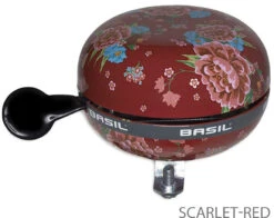 BASIL Sonnette De Vélo Bloom 80mm -Vélo Accessoires Magasin basil bloom fahrradklingel 80 mm rot mit blumen